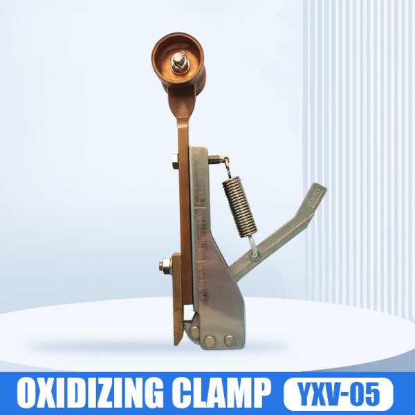 Oxidized vertical copper clamp